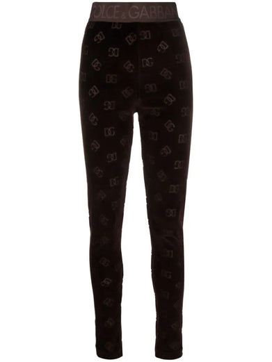 Leggings with all-over DG logo