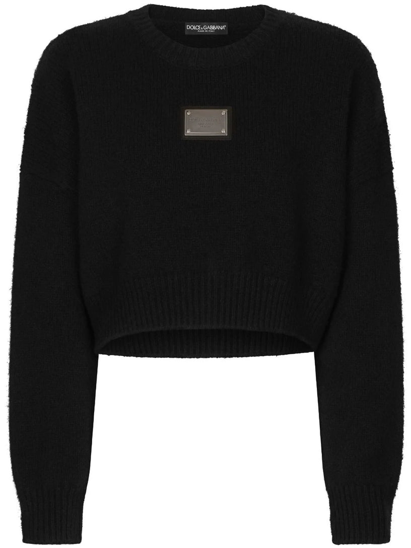 Logo-plaque cropped jumper