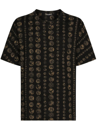 All-over coin print T-shirt