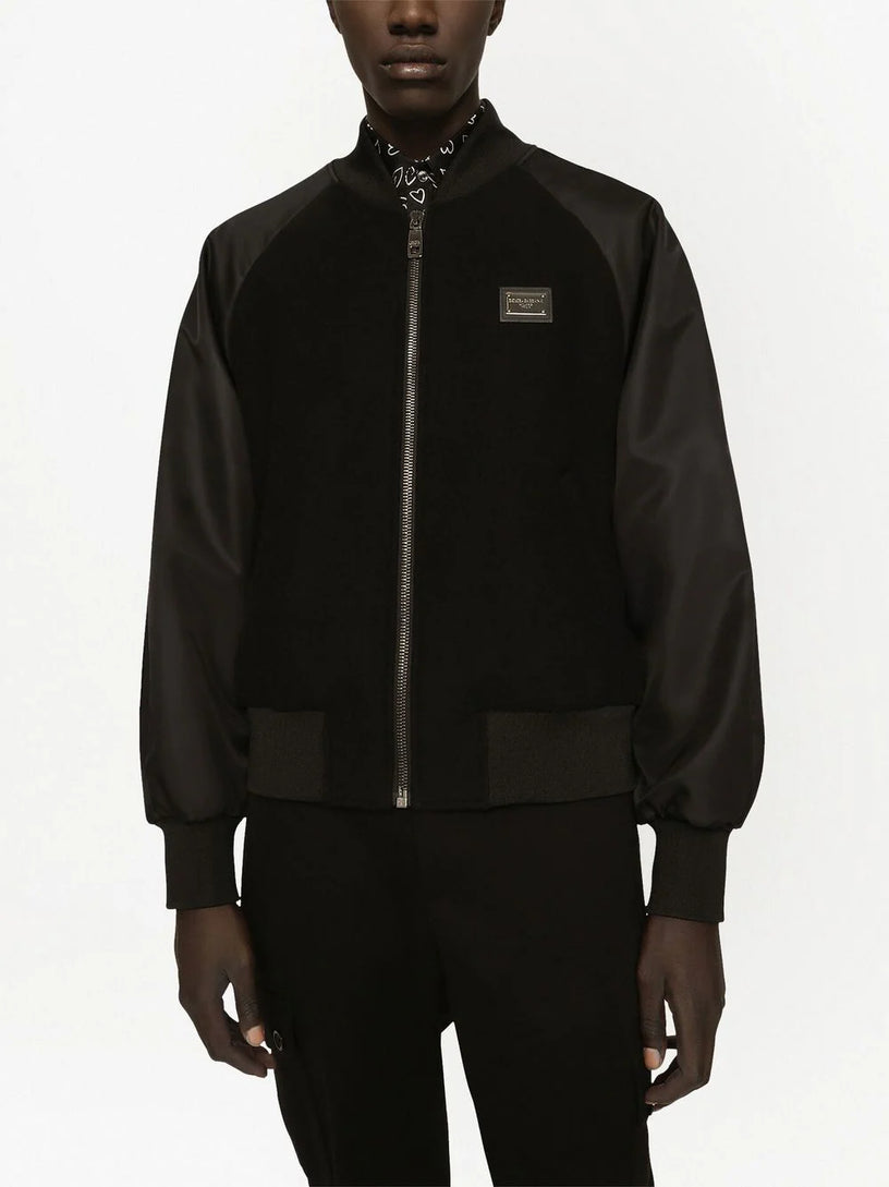 DG Essentials logo-plaque bomber jacket