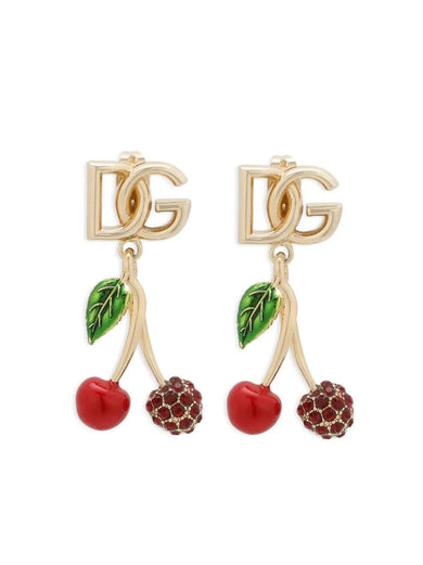 Earrings with cherries