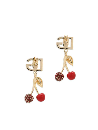 Earrings with cherries