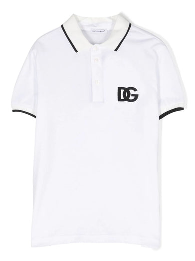 Piqué polo-shirt with DG logo embroidery