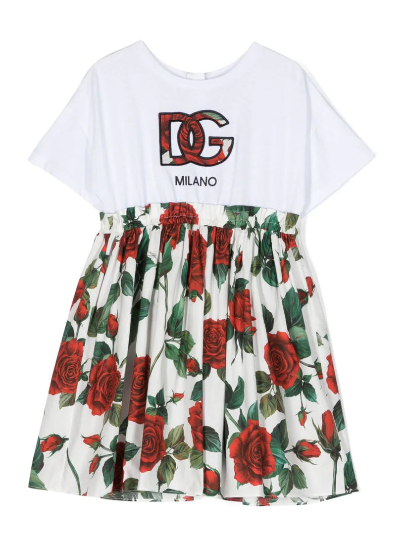 Dress with rose print