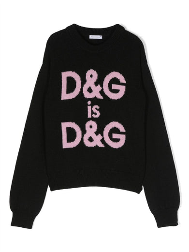 Pullover with inlaid DG logo