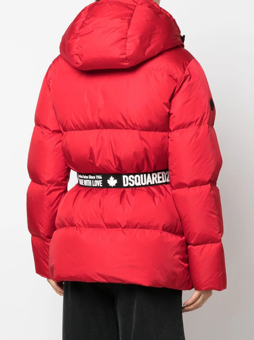 Logo puff coat