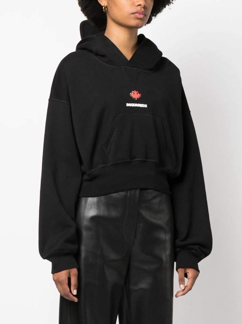 Logo Cropped Hoodie