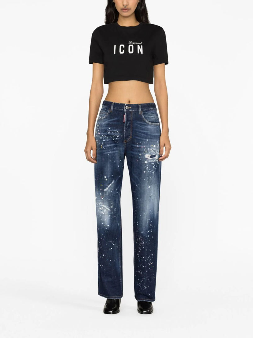 DSQUARED2 Icon cropped t-shirt