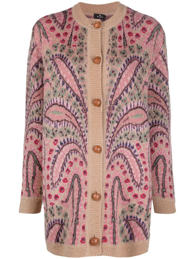 Paisley jacquard cardigan