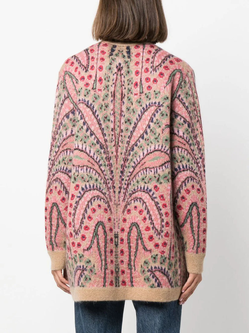 Paisley jacquard cardigan