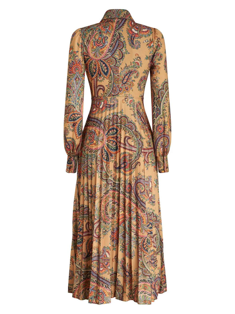 Shirt dress with Paisley pattern