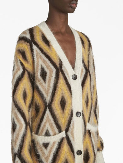 Maxi jacquard cardigan