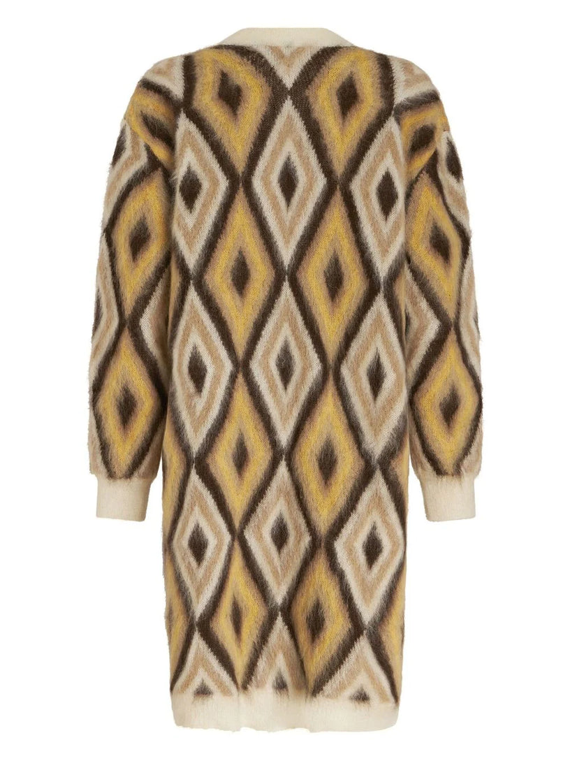 Maxi jacquard cardigan