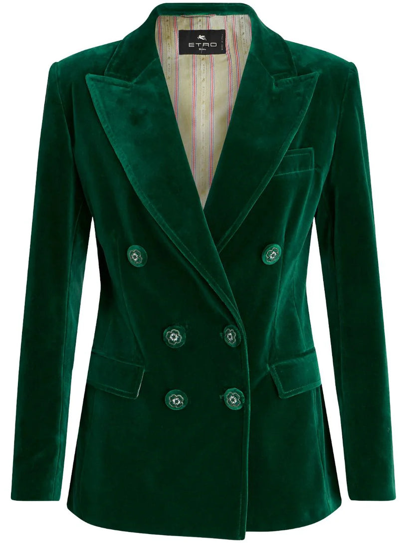 ETRO Double-breasted velvet jacket