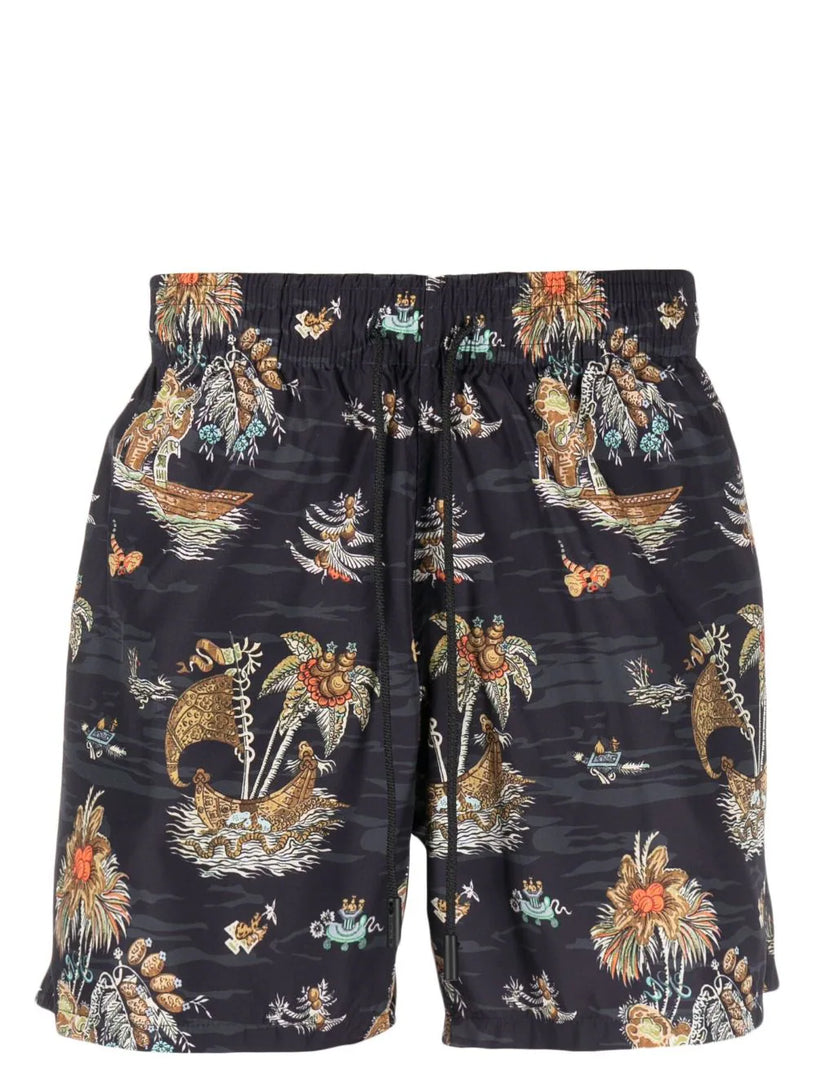 Print swim shorts