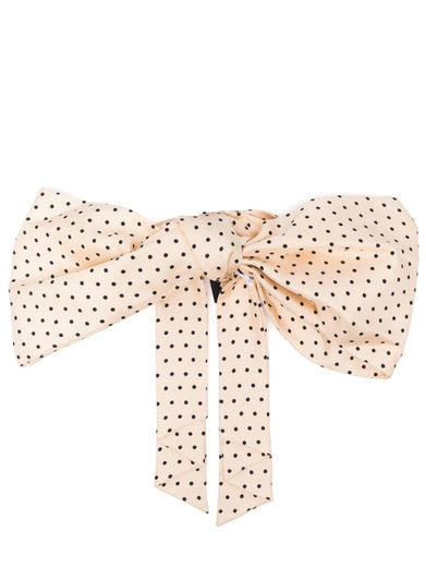 Polka-dot print silk bow tie