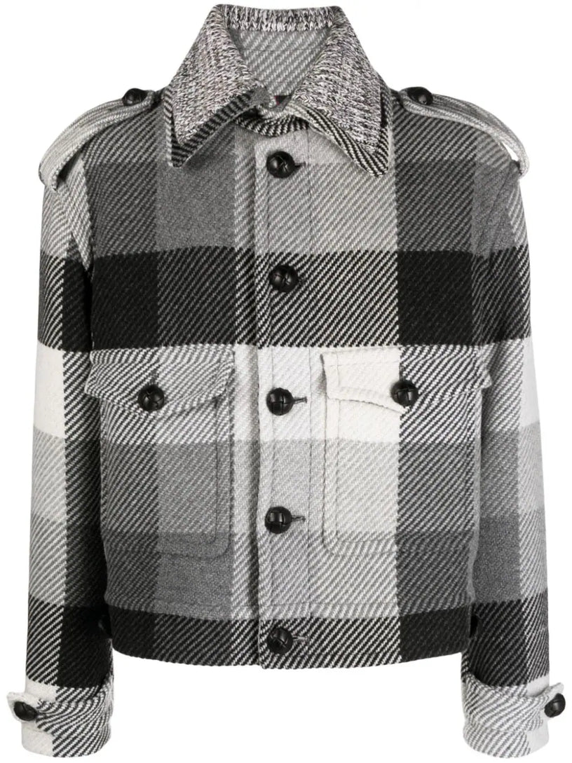 CHECKED WOOL JACKET