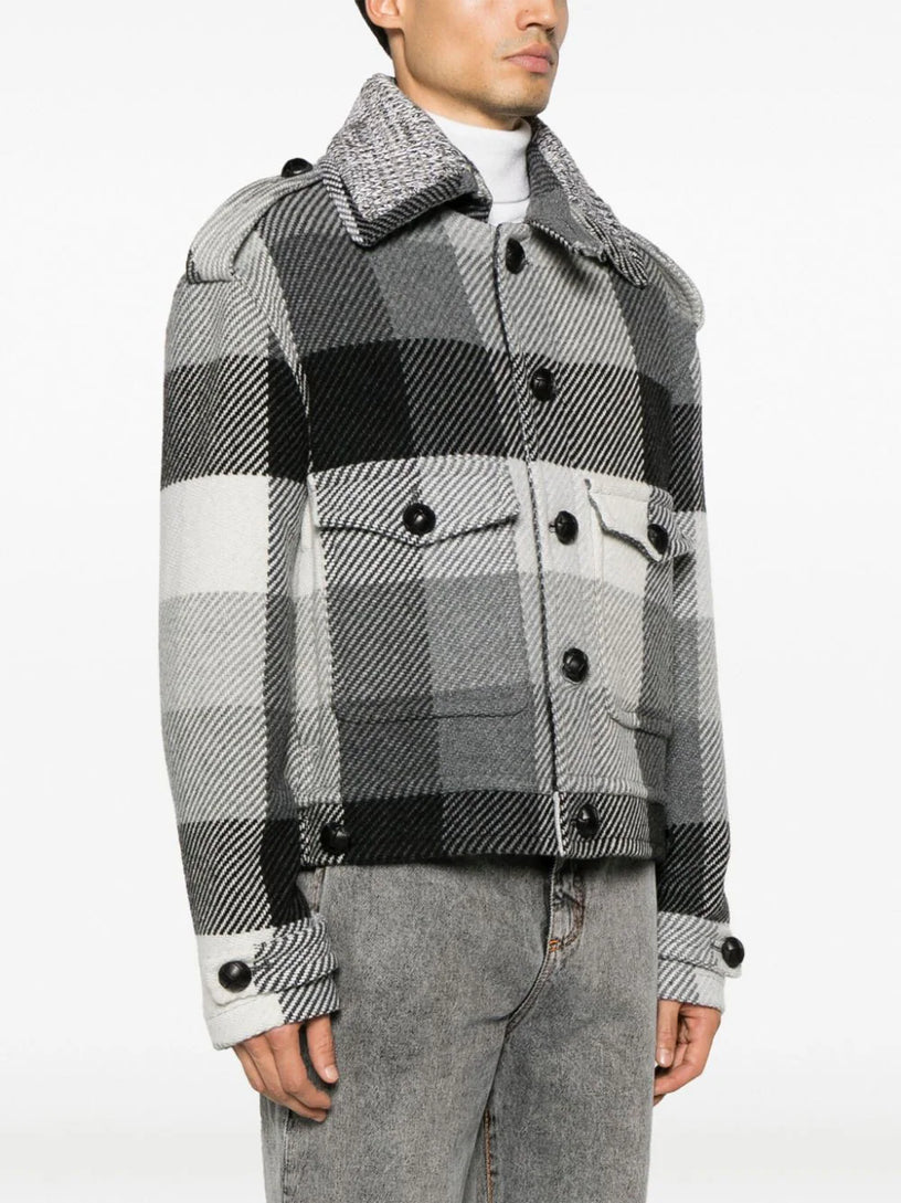 CHECKED WOOL JACKET