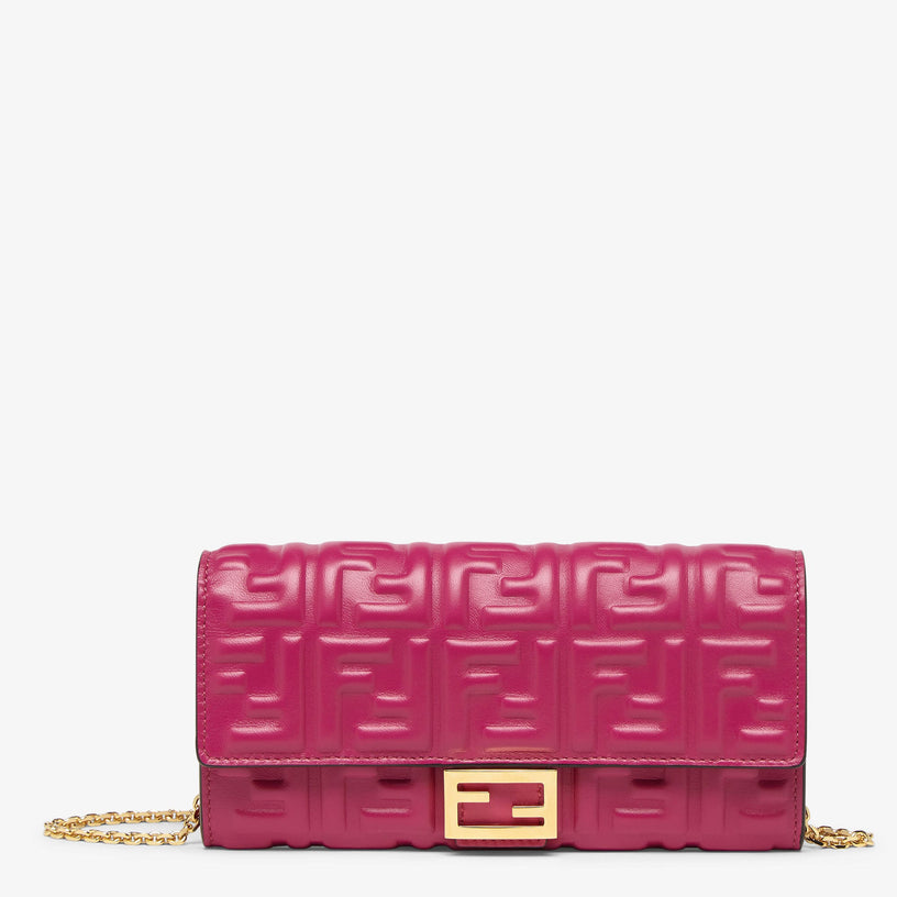 FENDI Baguette continental wallet with chain