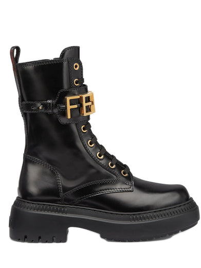 Fendigraphy biker boots