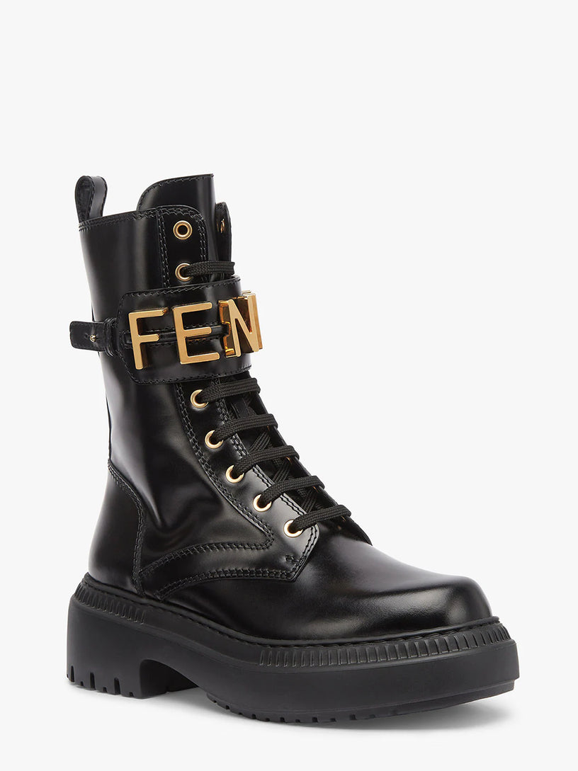 Fendigraphy biker boots