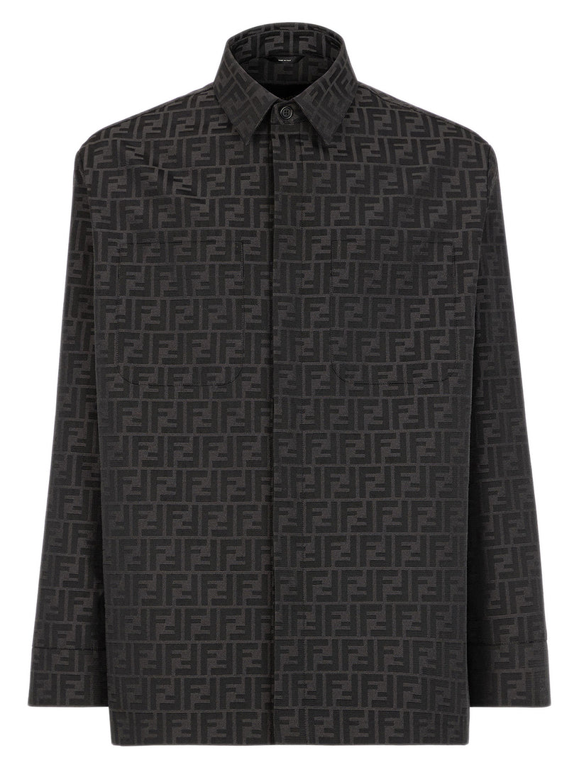 FENDI Go-to jacket in black ff canvas