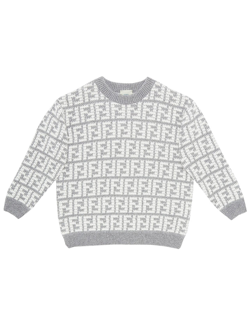 Junior chenille jumper with logo