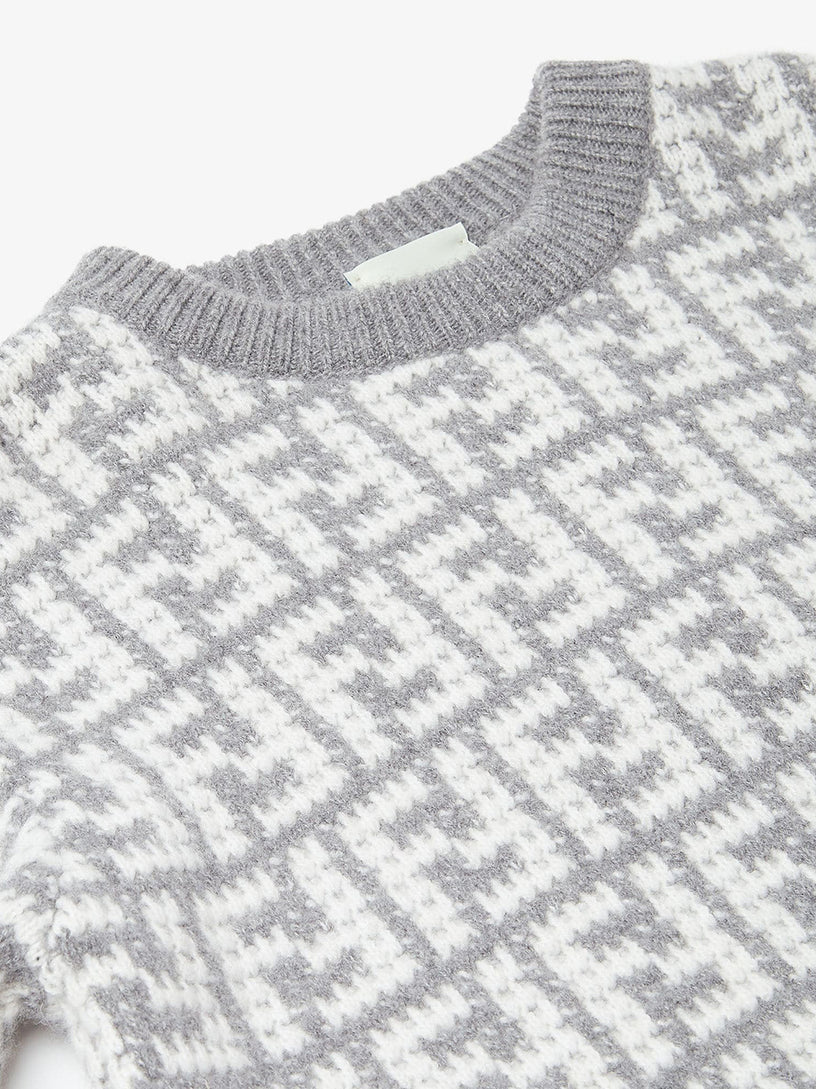 Junior chenille jumper with logo