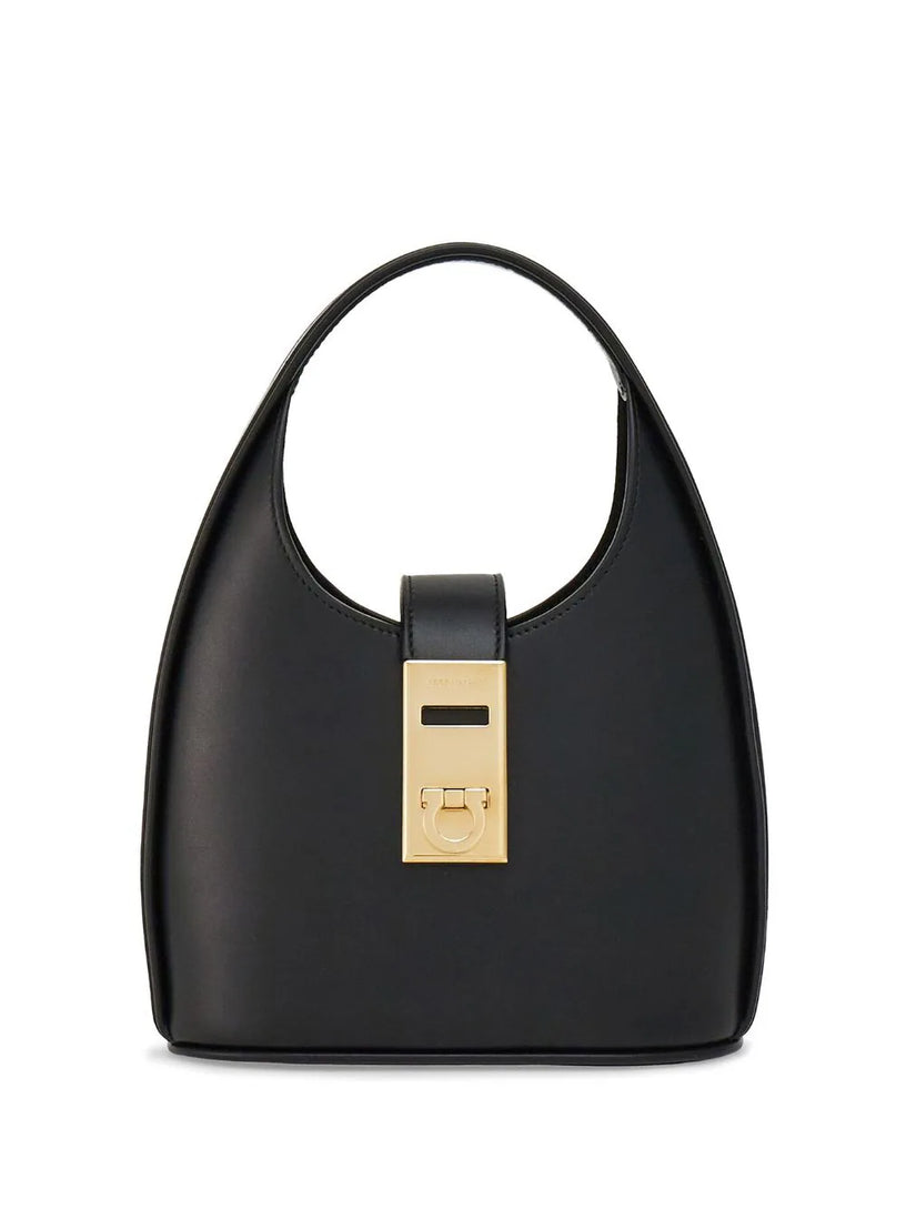 FERRAGAMO Mini hobo bag with gancini buckle