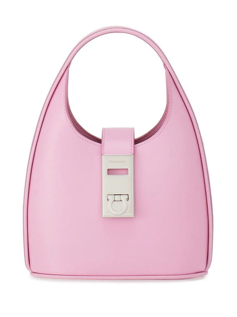 FERRAGAMO Mini hobo bag with gancini buckle