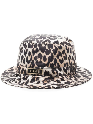 Leopard-print bucket hat