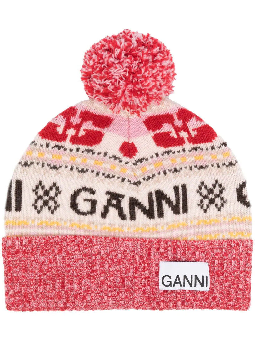 GANNI Graphic beanie