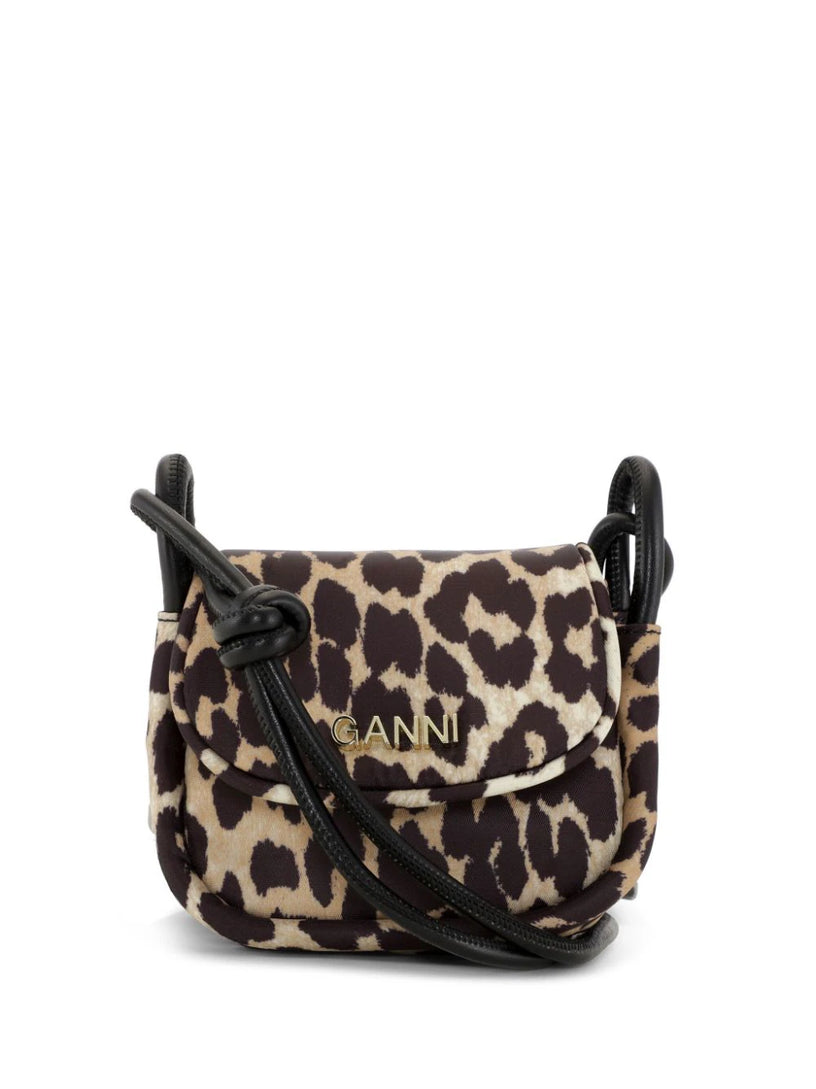 Leopard Knot Mini Flap Over Bag