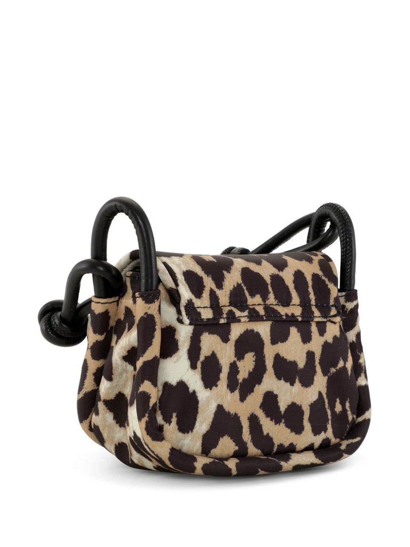 Leopard Knot Mini Flap Over Bag