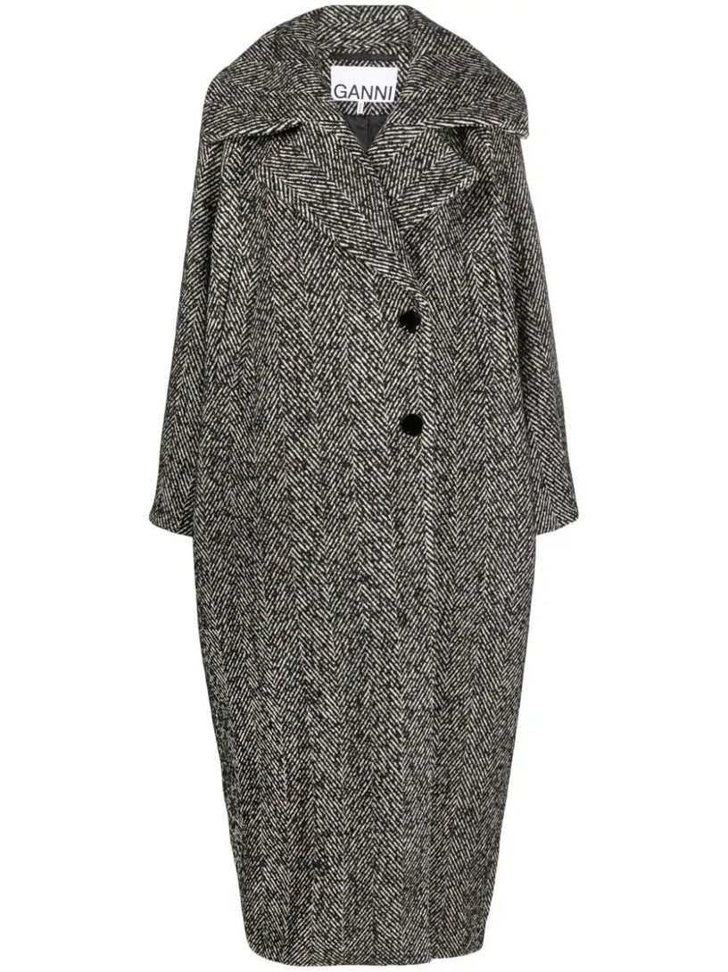 GANNI Herringbone coat