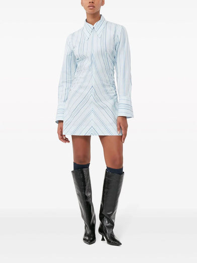 Striped Twill Fitted Tunic