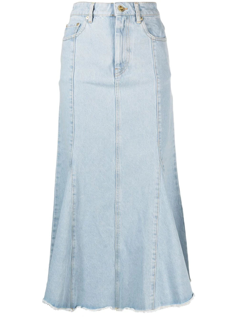 Denim midi skirt