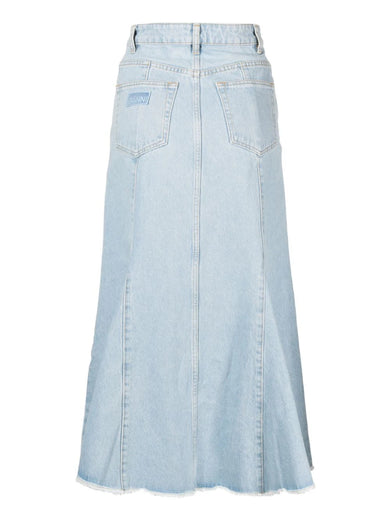 Denim midi skirt