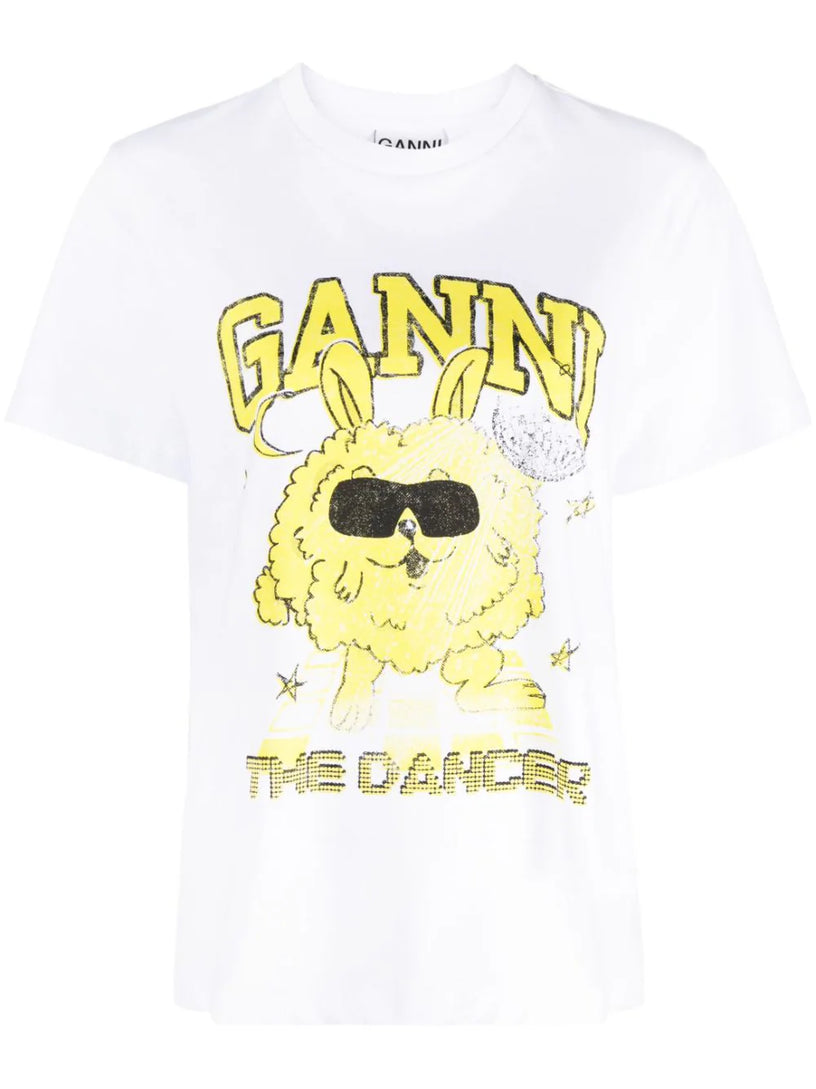 GANNI Relaxed dance bunny t-shirt