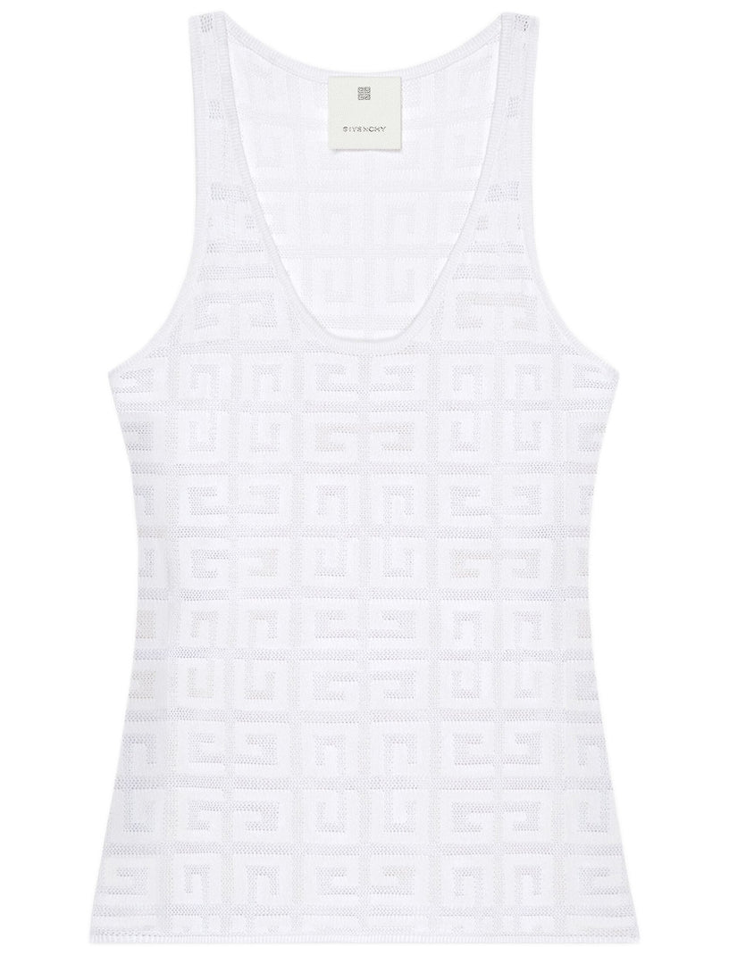 Tank top in 4G jacquard