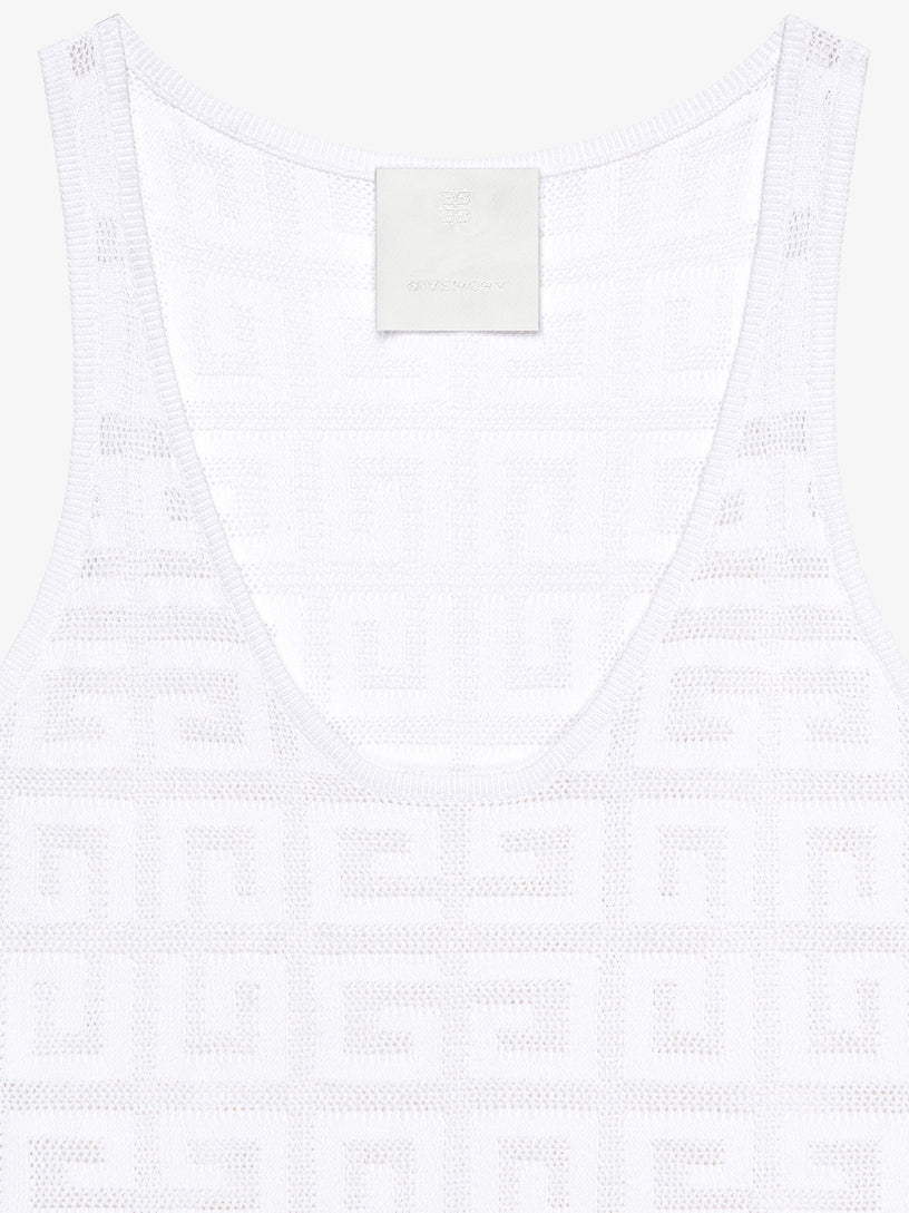 Tank top in 4G jacquard