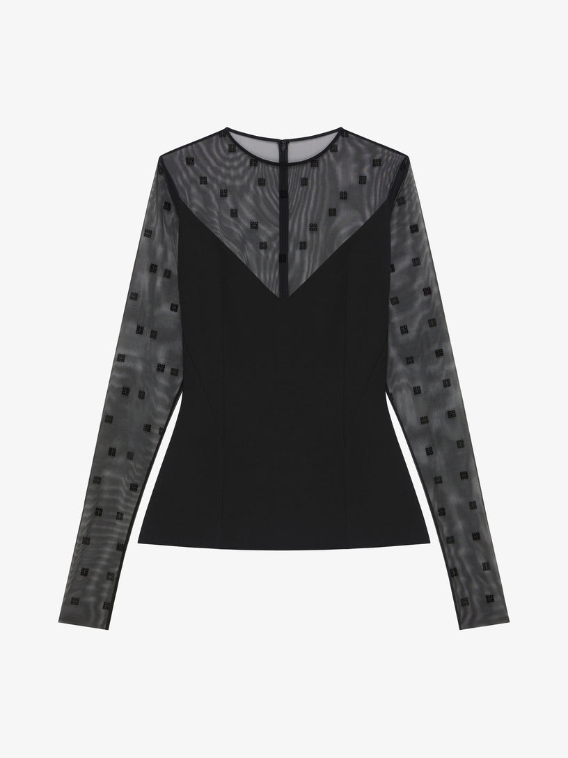 Givenchy Top in bi-material 4g pattern