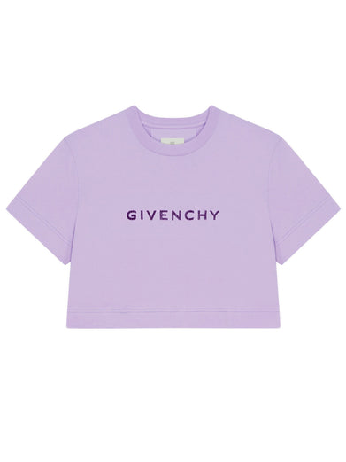 GIVENCHY cropped t-shirt in tufted cotton