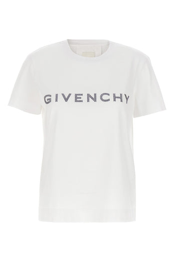 T-shirt with GIVENCHY rhinestones