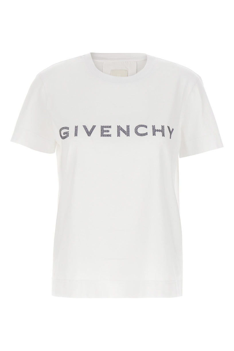 T-shirt with GIVENCHY rhinestones