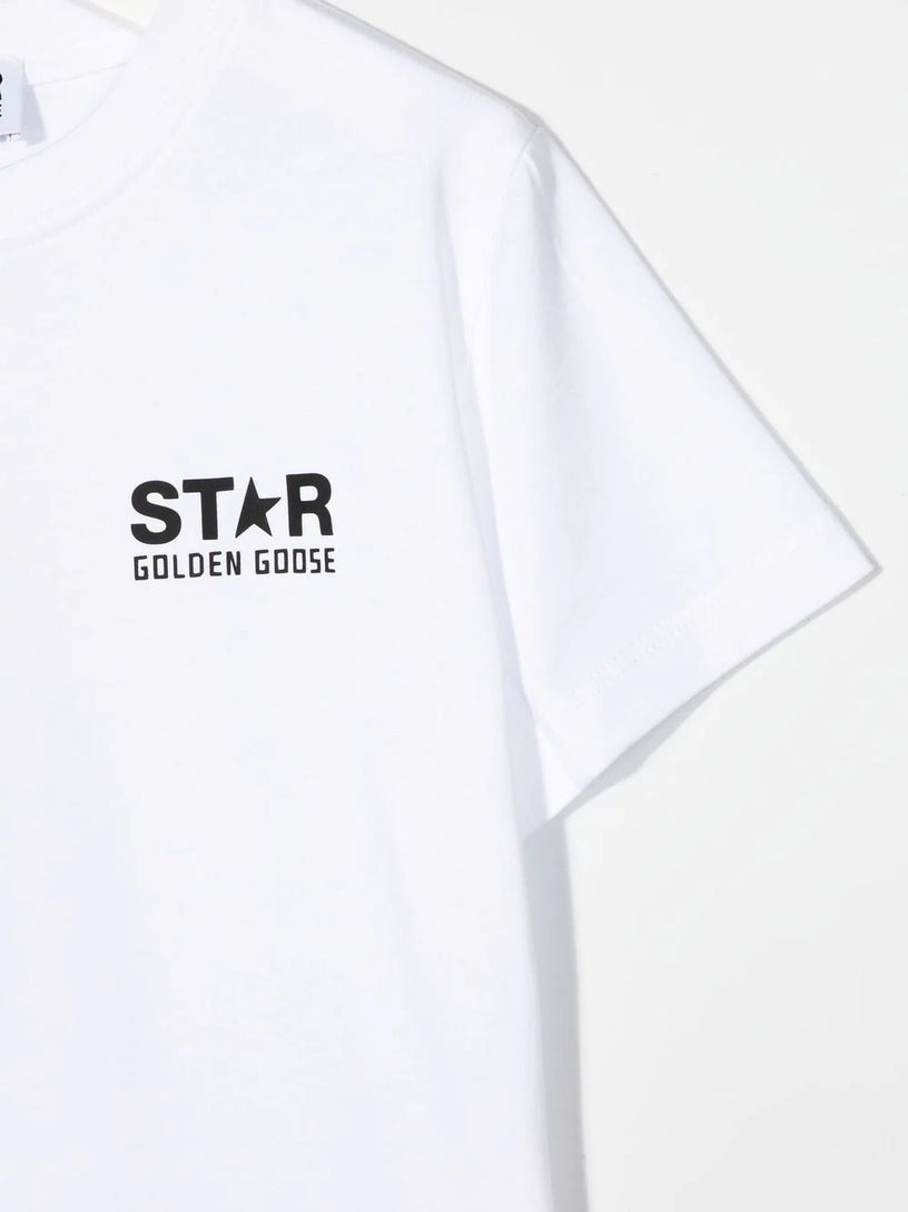 T-shirt with contrasting logo and star