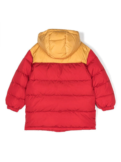 Logo-patch padded coat