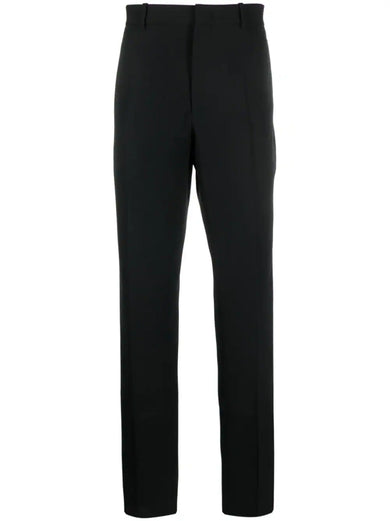 Straight-fit wool trousers