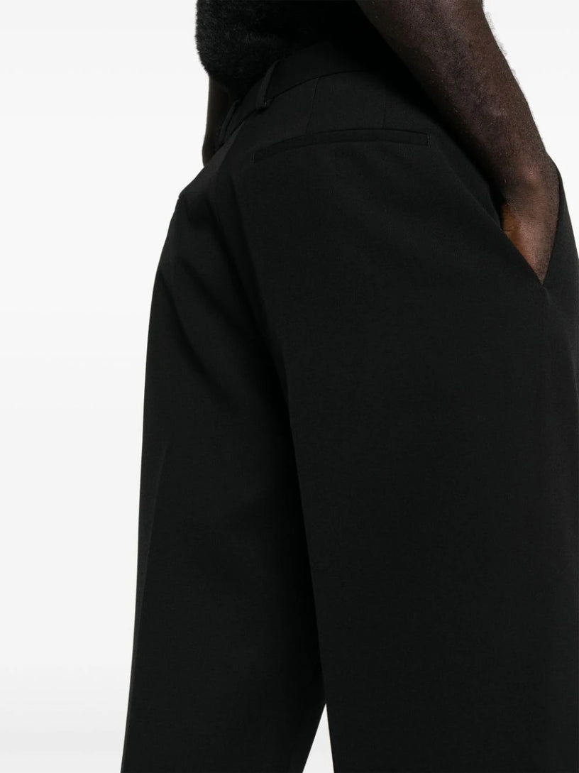 Straight-fit wool trousers