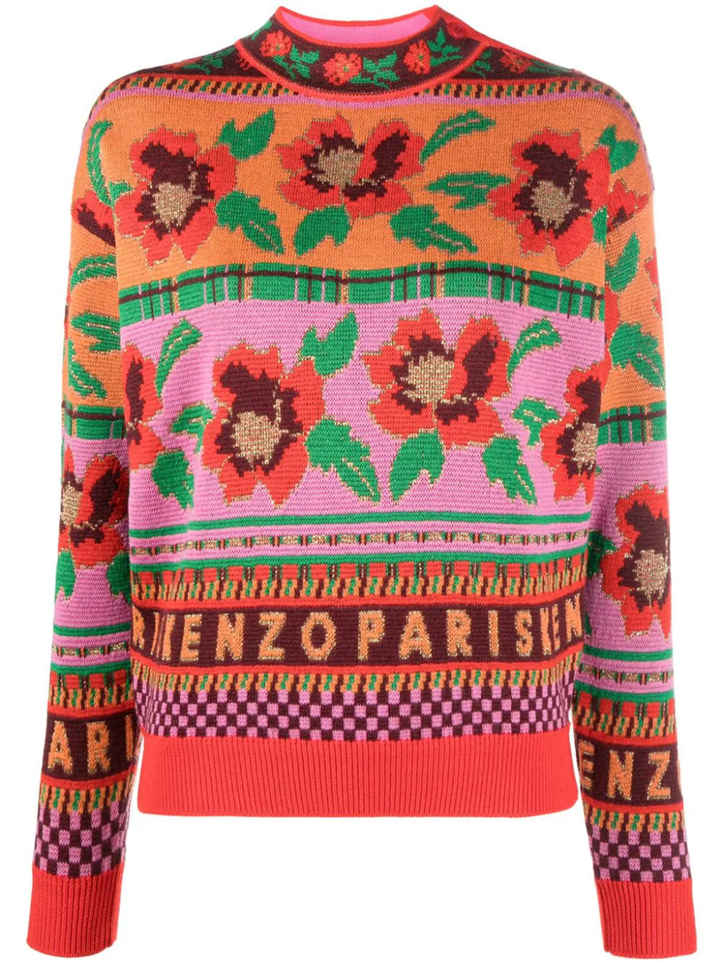 KENZO Intarsia-knit wool-blend jumper